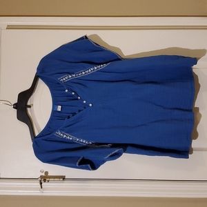 Old Navy Blue shirt with white embroidery